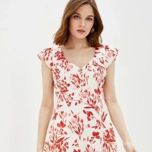 Banana Republic floral dress size 6 linen blend